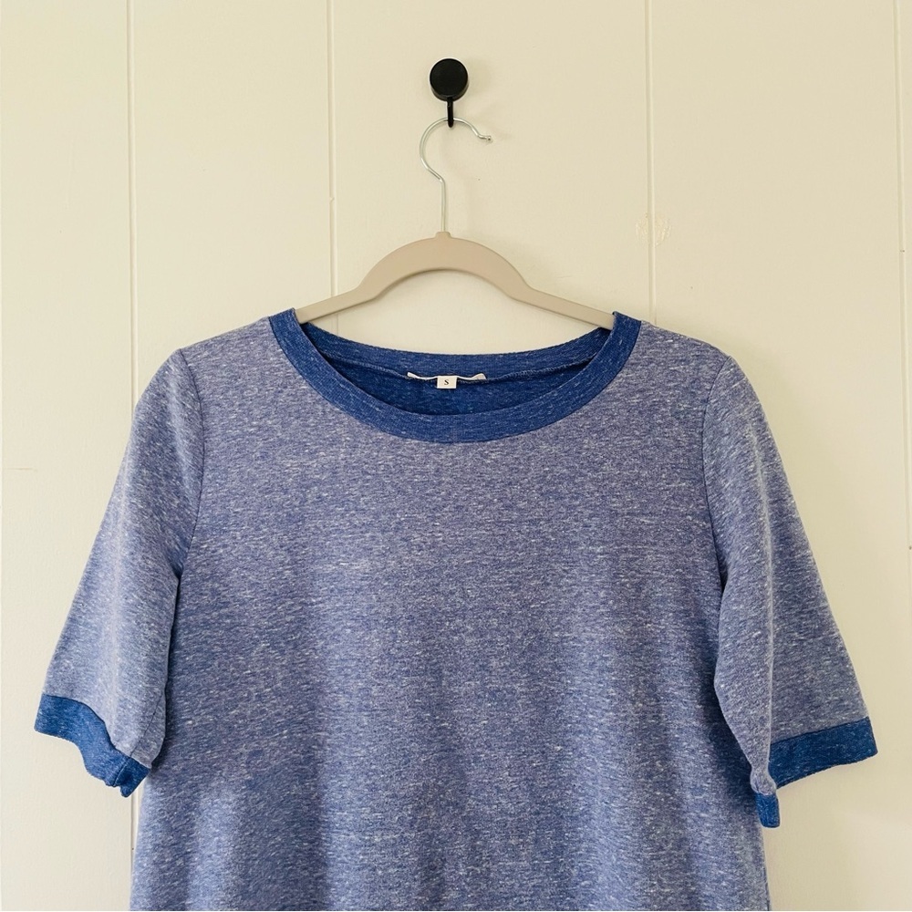 WONDERLAND Blue Short Sleeve Knit Top - Picture 2 of 12